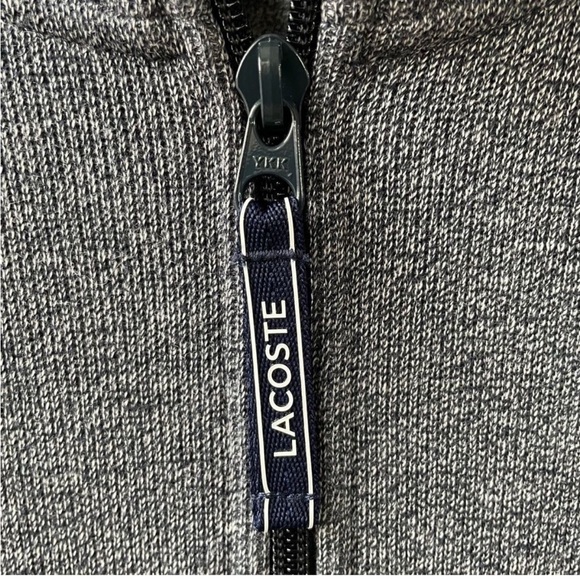 Lacoste Men's Half Zip Lightweight Interlock Sweatshirt Navy Heather Alligator M - Picture 4 of 4